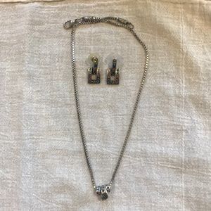 Patricia Locke sterling silver necklace & earrings